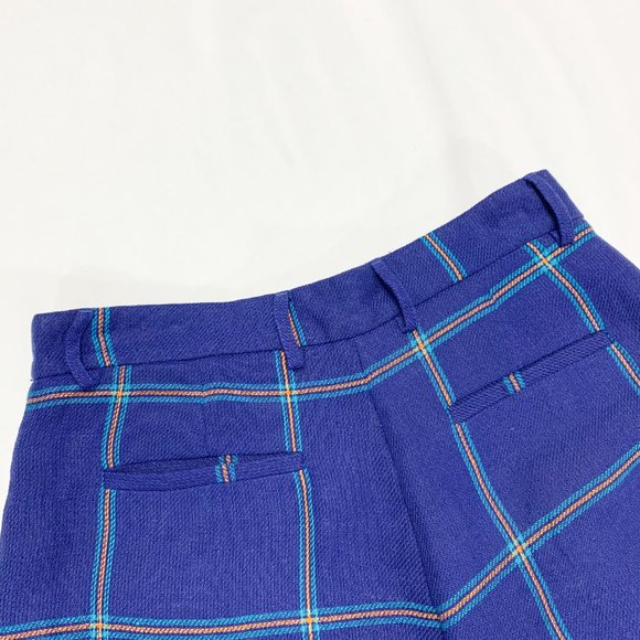 MSGM Milano Blue Plaid Fringe Wide Leg Pan… - Picture 10 of 14